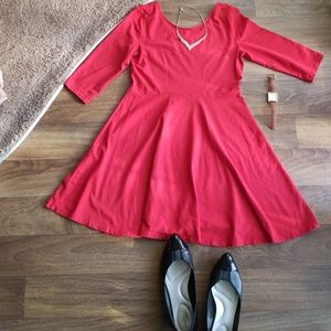 Red Skater dress
